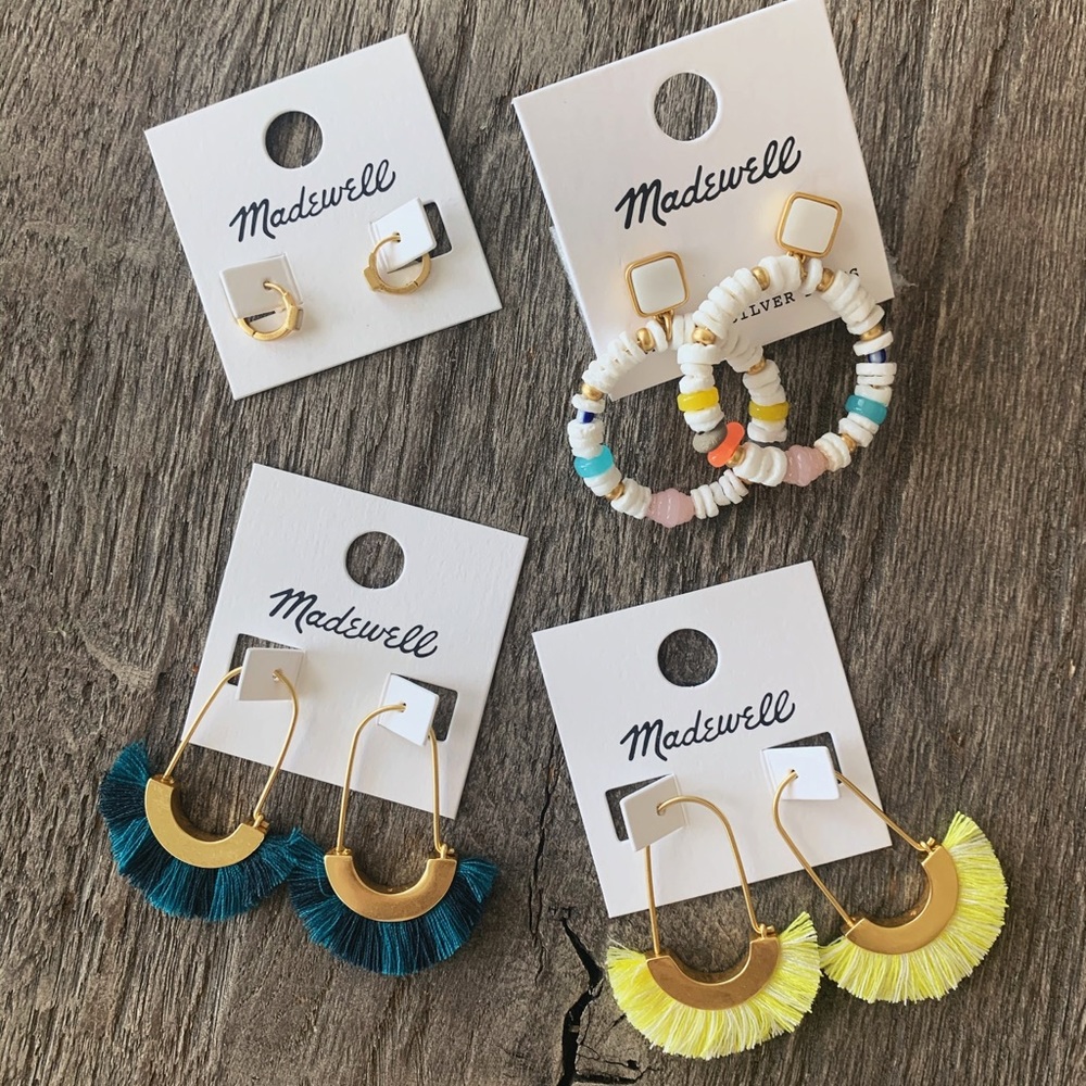 Bundle of 4 Brand New Madewell earrings!